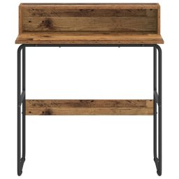 vidaXL Bureau met opbergruimte Eikenhout 80 x 50 x 91 cm