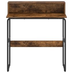 vidaXL Bureau met opbergruimte Gerookt eiken 80 x 50 x 91 cm