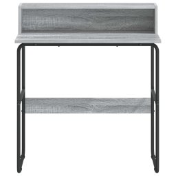 vidaXL Bureau met opbergruimte Grijs Sonoma 80 x 50 x 91 cm