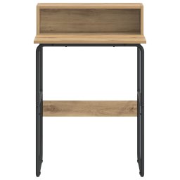 vidaXL Bureau met opbergruimte Artisanaal eiken 60 x 50 x 91 cm