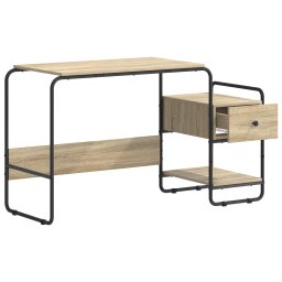 vidaXL Bureau met opbergruimte Sonoma Eiken 131,5 x 50 x 75,5 cm