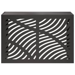 vidaXL Omkasting voor airconditioner Zwart 90 x 40 x 60 cm Staal