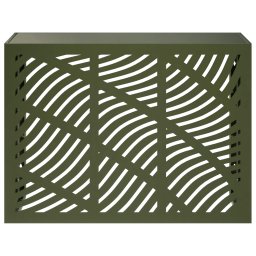 vidaXL Airconditioner hoes Olijfgroen 110 x 50 x 80 cm Staal