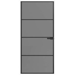 vidaXL Binnendeur 93 x 201,5 cm Gelaagd Glas en Aluminium