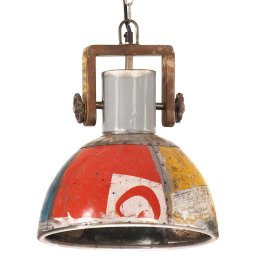 vidaXL Hanglamp industrieel rond 25 W E27 30 cm meerkleurig