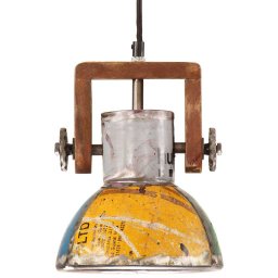 vidaXL Hanglamp industrieel rond 25 W E27 19 cm meerkleurig