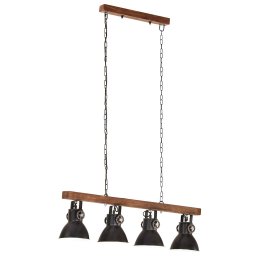 vidaXL Plafondlamp industrieel E27 mangohout zwart