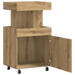 vidaXL Serveerwagen Artisanaal eiken 50 x 41 x 89 cm Bewerkt hout