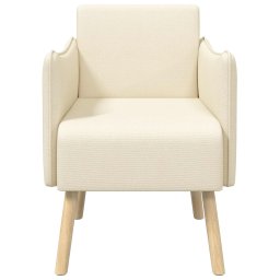 vidaXL Accentstoel Crèmekleurig Korrelige velvet