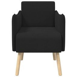 vidaXL Accentstoel Zwart Korrelige velvet