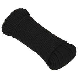 vidaXL Werktouw 4 mm 500 m polyester zwart