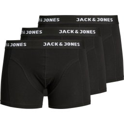 JACK&JONES Maat XXL ADDITIONALS JACANTHONY TRUNKS 3 PACK BLACK Heren Onderbroek