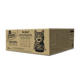 80x85g mixpakket in gelei (4 varianten) Brekkies Daily Delice adult cat natvoer voor katten