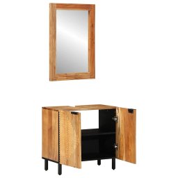 vidaXL Badkamerkastenset 2 st Naturel 62 x 33 x 58 cm