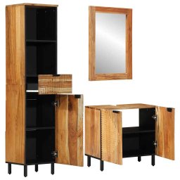 vidaXL Badkamerkastenset 3 st Naturel 38 x 33 x 160 cm