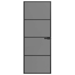 vidaXL Binnendeur 76 x 201,5 cm Gelaagd Glas en Aluminium
