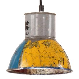 vidaXL Hanglamp industrieel rond 25 W E27 17 cm meerkleurig