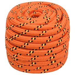 vidaXL Boottouw 20 mm 25 m polypropyleen oranje