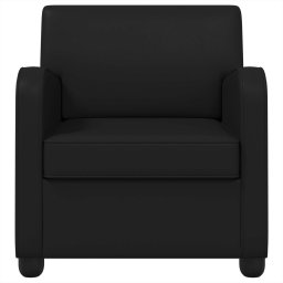 vidaXL Fauteuil Glanzend zwart Kunstleer