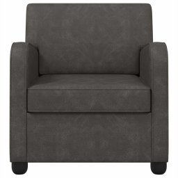 vidaXL Fauteuil Antiekzwart Kunstleer
