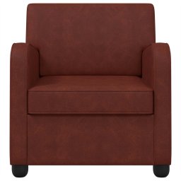 vidaXL Fauteuil Antiek glanzend bruin Kunstleer
