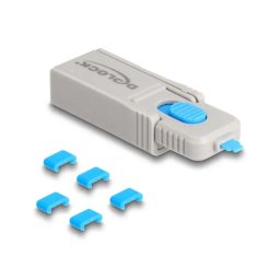 Delock USB-C poortblokkers 5st + key