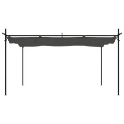 vidaXL Pergola met uitschuifbaar dak 395x292x230 antracietkleurig