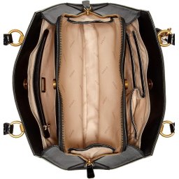 GUESS Stephi handtas 35 cm, Zwart/Goud
