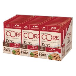 24x85g Kip & Rund Wellness Core Cat Adult Purely Paté Natvoer voor katten