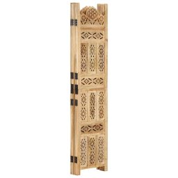 vidaXL Kamerscherm 4 panelen handgesneden 160x165 cm massief mangohout