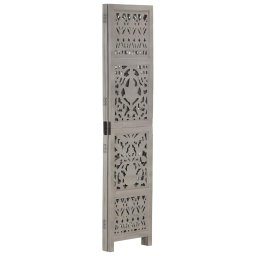 vidaXL Kamerscherm 3 panelen handgesneden 120x165 cm mangohout grijs