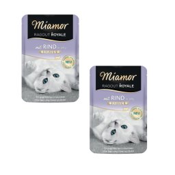 22 x 100 g Miamor Ragout Royale Kitten natvoer + 12 x 100g Miamor Ragout Royal Kitten Rund gratis! - met Rund