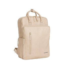 New Rebels Obsidian Milwaukee Beige Leren Laptoprugzak 15.6 inch Premium Werktas Schooltas Business 18 Liter Echt Leer