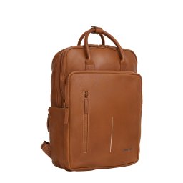 New Rebels Obsidian Milwaukee Cognac Leren Laptoprugzak 15.6 inch Premium Werktas Schooltas Business 18 Liter Echt Leer