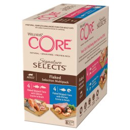 8x79g Wellness Core Cat Signature Selects Flaked Selection natvoer voor katten