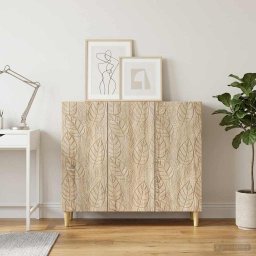 vidaXL Dressoir Sonoma Eiken 89 x 34,5 x 80 cm Bewerkt hout