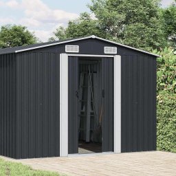 vidaXL Tuinschuur 257x990x181 cm gegalvaniseerd staal antraciet