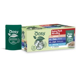 40x85g Oasy Chunks Adult Sterilized Multipack Fisch Katzenfutter nass