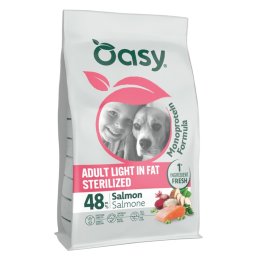10kg Oasy Adult Light Sterilized Lachs Hundefutter trocken