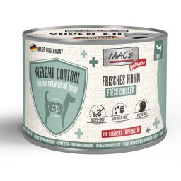 6x 200g MAC's Dog Vetcare Gewichtscontrole Kip Hondenvoer nat