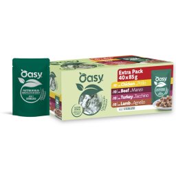40x85g Oasy Chunks Adult Sterilized Multipack Fleisch Katzenfutter nass