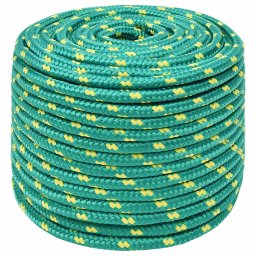 vidaXL Boottouw 12 mm 50 m polypropyleen groen