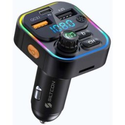 Siltcon® Bluetooth Transmitter – Fm Transmitter - Bluetooth Auto - USB-C lader 22.5W - Carkit - USB-A - SD Kaart - BT 5.3 - 2026 model