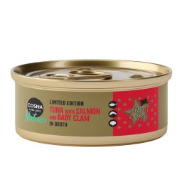 4x50g Cosma Nature Kersteditie: Tonijn met Zalm & Mossel Kattenvoer