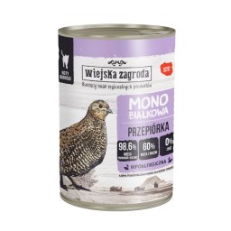 Voordeelpakket: 36x400g Wiejska Zagroda Cat Monoproteïne Kwartel natvoer voor katten