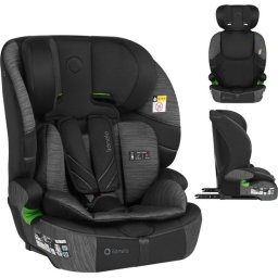 Lionelo Levi Fix i-Size – Autostoel met ISOFIX – 1.5 tot 12 jaar (76-150 cm / 9 - 36 kg / Groep 1 2 3) – Nieuwste norm – Groeit mee – Breed zit- en rugdeel – 10-standen Hoofdsteun – Wasbare hoes – 5 Punts Gordel