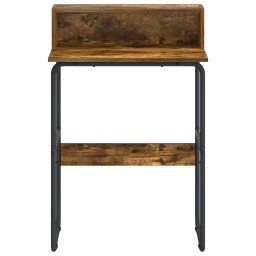 vidaXL Bureau met opbergruimte Gerookt eiken 60 x 50 x 91 cm