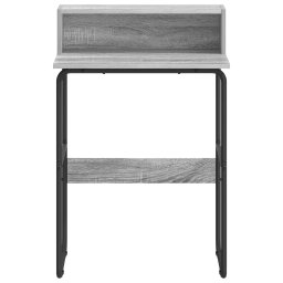 vidaXL Bureau met opbergruimte Grijs Sonoma 60 x 50 x 91 cm
