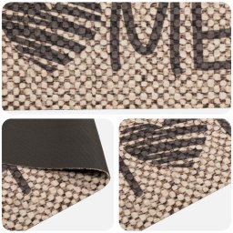 vidaXL Keuken Vloerkleed Beige Home 180 x 60 cm 100% Polyamide Wasbaar