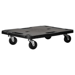 vidaXL Transporttrolleys 3 st 58x38x12 cm polypropeen zwart